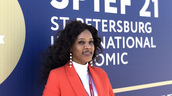 Gonaya Monei Sethora, founder of Business Woman Africa, attends the 24th St. Petersburg International Economic Forum from June 2 to June 5, 2021. - Sputnik Africa