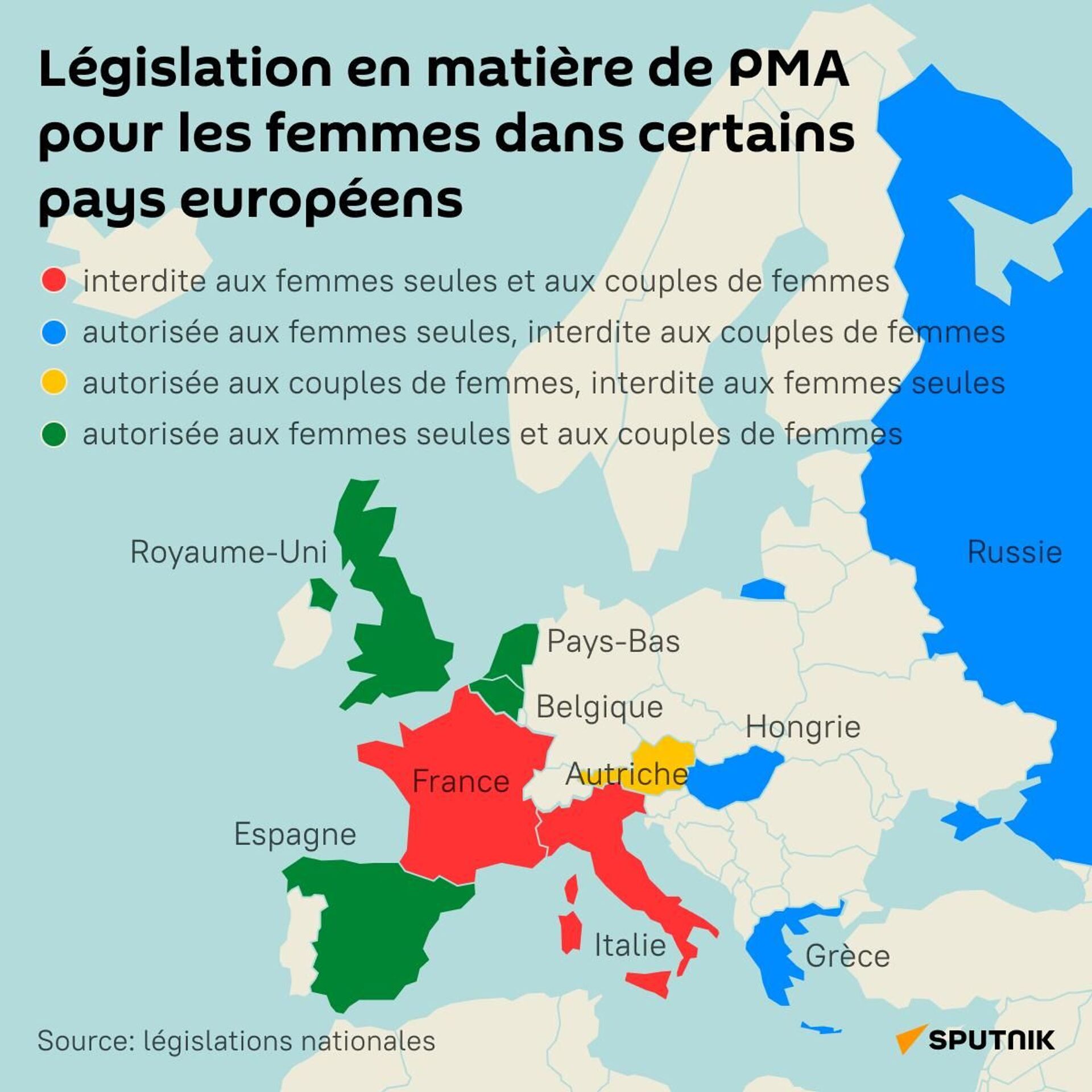 Alors que la France s'apprête à adopter la PMA pour toutes, qu'en est-il dans des pays comme la Belgique ou la Russie? - Sputnik Afrique, 1920, 11.06.2021