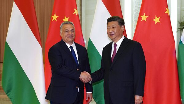 Viktor Orban et Xi Jinping à Pékin en 2019 - Sputnik Afrique