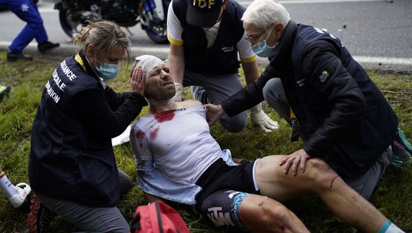 Accident d’envergure au Tour de France
 - Sputnik Afrique