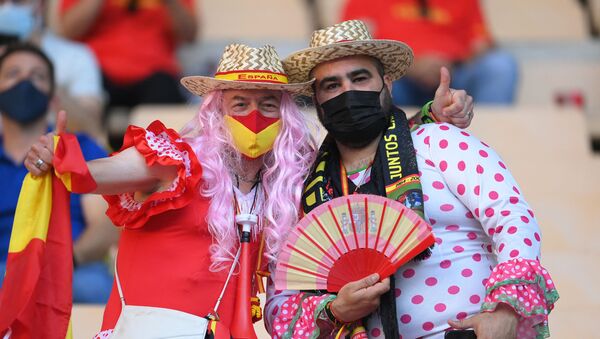Des supporters espagnols à l'Euro 2020, juin 2021 - Sputnik Afrique