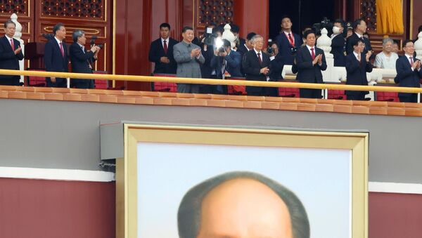Le Président chinois Xi Jinping lors du 100e anniversaire du Parti communiste chinois, le 1er juillet 2021 à Pékin - Sputnik Afrique
