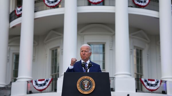 Joe Biden prononce un discours à la Maison Blanche - Sputnik Afrique
