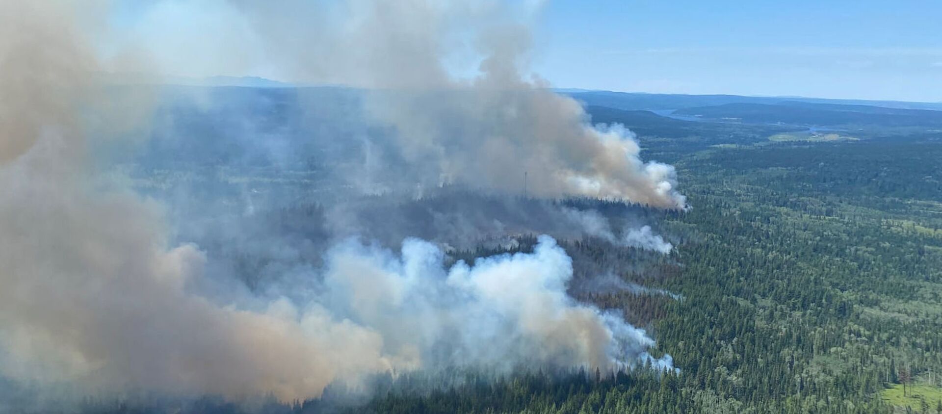 Un feu de forêt dans la province canadienne de Colombie-Britannique, le 2 juillet 2021 - Sputnik Afrique, 1920, 05.07.2021