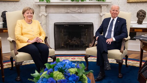 Angela Merkel et Joe Biden à la Maison-Blanche - Sputnik Afrique