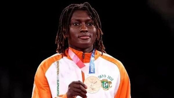 L'Ivoirienne médaillée de bronze de taekwando des JO 2021, Ruth Gbagbi - Sputnik Afrique