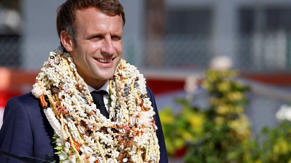 Emmanuel Macron en visite en Polynésie française, le 26 juillet - Sputnik Afrique