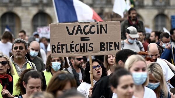 Manifestation anti pass sanitaire à Bordeaux, 31 juillet 2021 - Sputnik Afrique