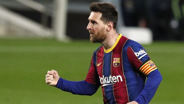Lionel Messi sous le maillot du FC Barcelone - Sputnik Afrique