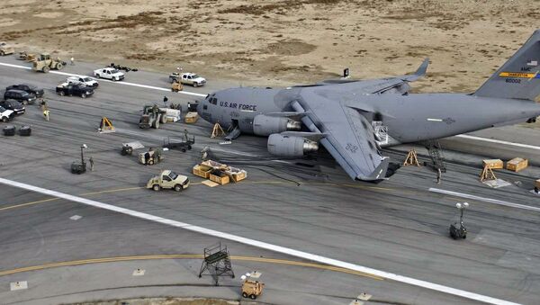 Un C-17 de l'US Air Force sur la base de Bagram en Afghanistan - Sputnik Afrique