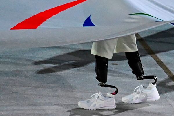 Le drapeau paralympique lors de la cérémonie d'ouverture des Jeux paralympiques 2020 à Tokyo. - Sputnik Afrique