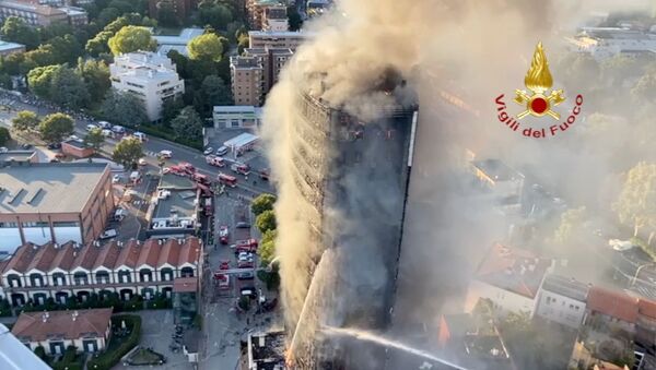 Incendie dans un immeuble à Milan
 - Sputnik Afrique