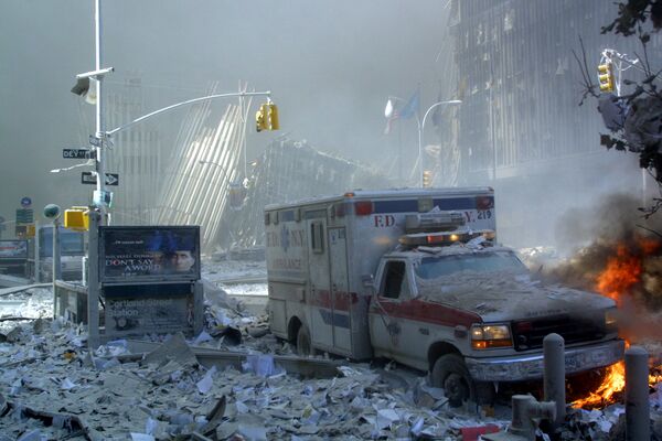 Sur le site de l’effondrement de la tour WTC1 à New York.  - Sputnik Afrique