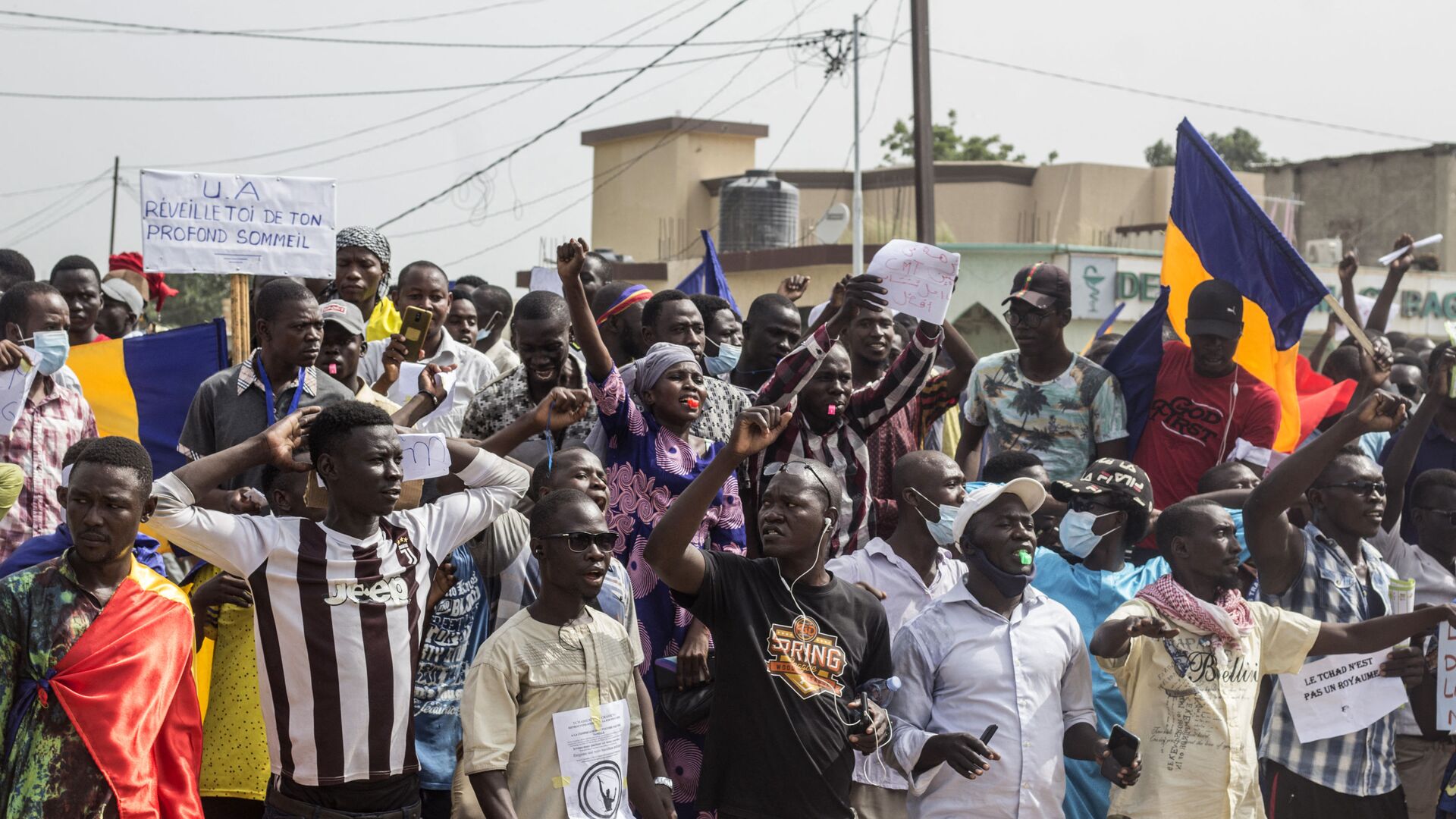 Manifestation à N'Djaména contre la junte qui dirige le Tchad depuis la mort d'Idriss Déby, le 11 septembre 2021 - Sputnik Afrique, 1920, 05.10.2021