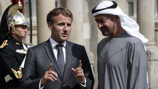 Emmanuel Macron et Mohammed ben Zayed Al Nahyane - Sputnik Afrique
