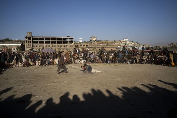 Les universités afghanes ont déjà introduit un enseignement séparé pour les garçons et les filles.Sur la photo: des habitants de Kaboul regardent un combat de lutteurs dans le parc Chaman-e-Hozari. - Sputnik Afrique