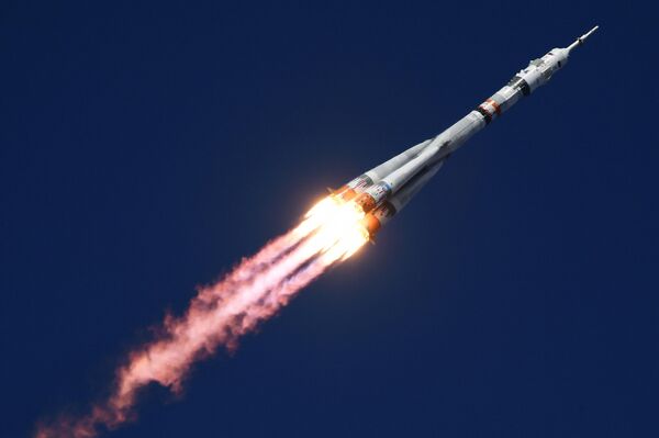 Le lanceur Soyouz 2.1a, qui a envoyé le vaisseau spatial Soyouz MS-19 avec l&#x27;équipe de tournage du film Le Défi vers l’ISS, a décollé à 11h55 (heure de Moscou) depuis le cosmodrome de Baïkonour. Quelques minutes plus tard, le vaisseau spatial a été placé en orbite terrestre basse et s&#x27;est dirigé vers l&#x27;ISS. - Sputnik Afrique