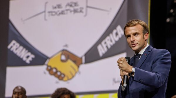 Emmanuel Macron au sommet Afrique-France à Montpellier, 8 octobre 2021 - Sputnik Afrique