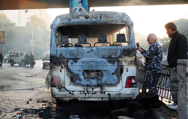 Trois engins explosifs avaient été placés dans le bus, mais seuls deux ont explosé. - Sputnik Afrique