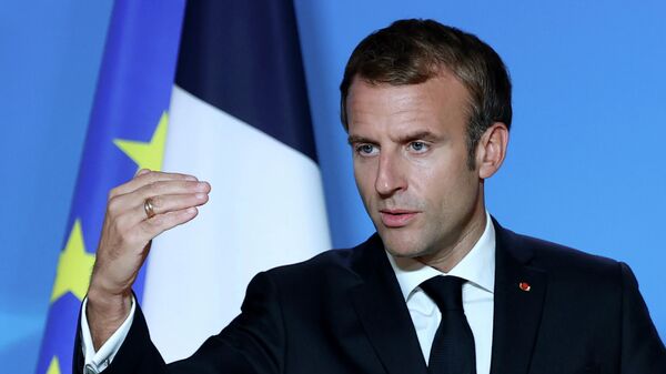 Le président français Emmanuel Macron s'exprime lors d'une conférence de presse - Sputnik Afrique