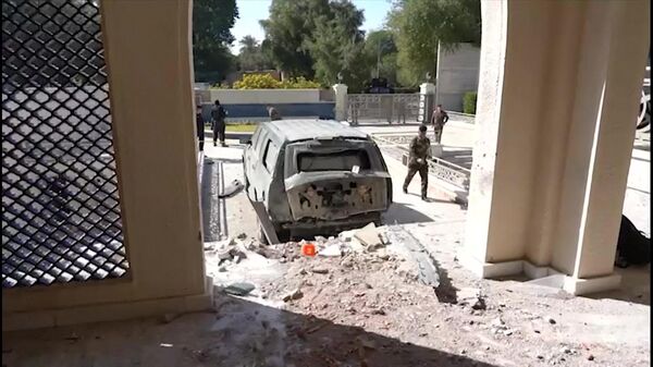 Près de la résidence du Premier ministre irakien, après l'attaque au drone survenue le 7 novembre - Sputnik Afrique