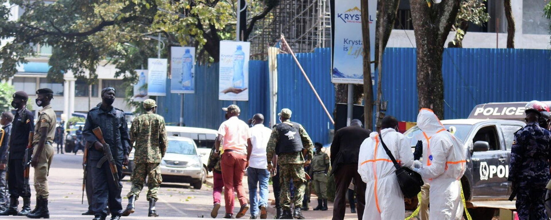 La police ougandaise sur les lieux de l'attentat à Kampala, le 16 novembre 2021 - Sputnik Afrique, 1920, 18.11.2021