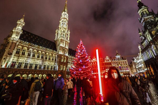 L’arbre de Noël sur la Grand-Place à Bruxelles. - Sputnik Afrique