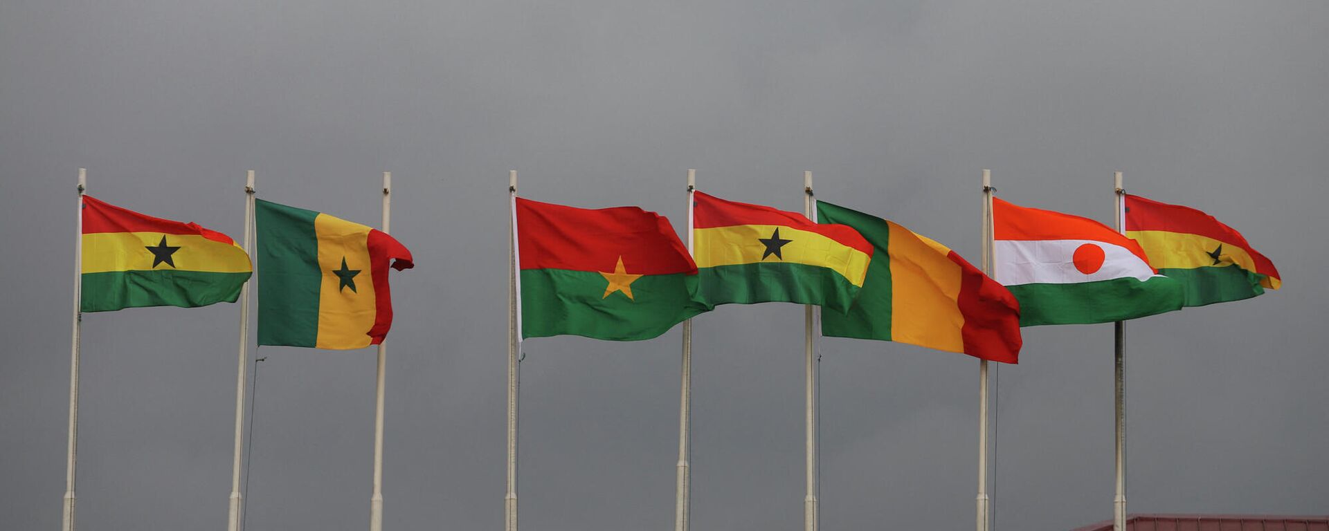 Des drapeaux nationaux des États membres de la Communauté économique des États de l'Afrique de l'Ouest (CEDEAO) - Sputnik Afrique, 1920, 13.01.2022