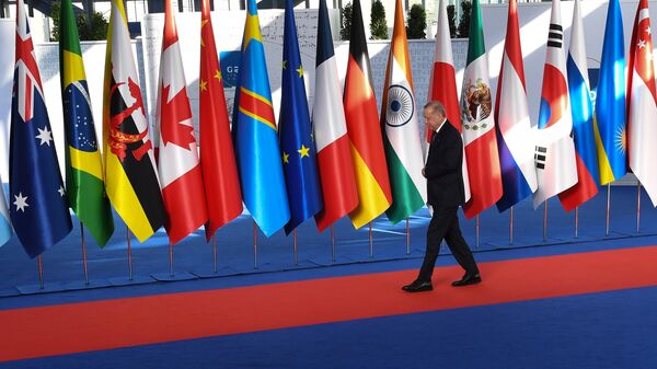 Le Président turc Recep Tayyip Erdogan au sommet du G20 en Italie - Sputnik Afrique