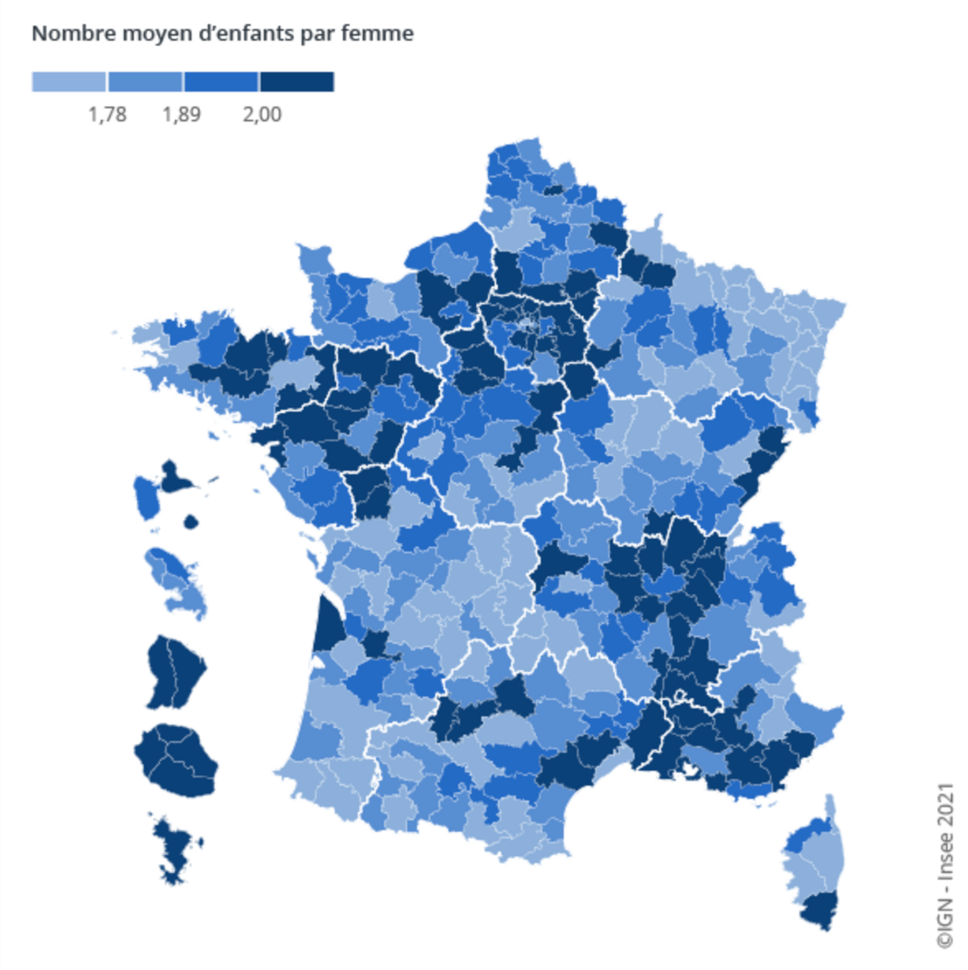 Capture écran - Insee : Indicateur conjoncturel de fécondité par arrondissement sur la période 2016-2018 - Sputnik Afrique, 1920, 02.02.2022