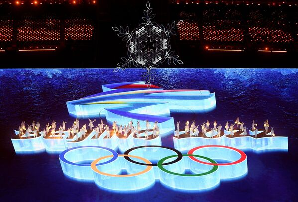 Participants à la cérémonie de clôture des XXIVe Jeux olympiques d’hiver à Pékin. - Sputnik Afrique