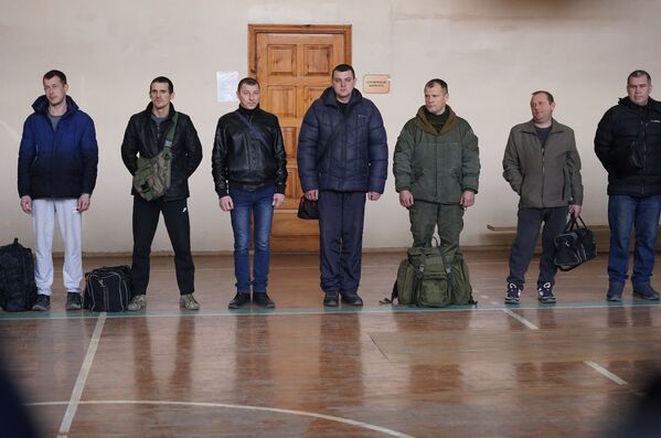 Au point de mobilisation de l’université pédagogique de Lougansk. - Sputnik Afrique