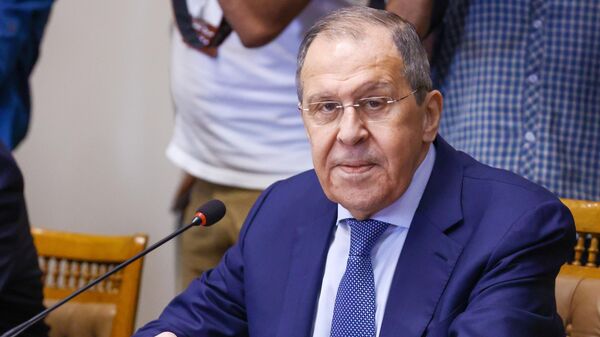 Sergueï Lavrov lors d'une visite en Egypte - Sputnik Afrique