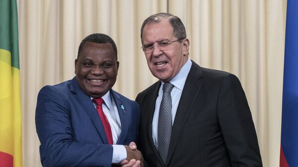 Rencontre des ministres des Affaires étrangères de Russie et de la République du Congo Lavrov avec Gakosso - Sputnik Afrique