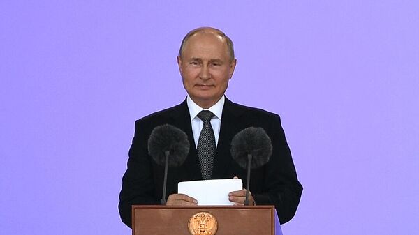 Vladimir Poutine au Forum militaire et technique international Armée 2022 - Sputnik Afrique