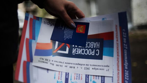 Des tracts pour le référendum dans la République populaire de Lougansk - Sputnik Afrique