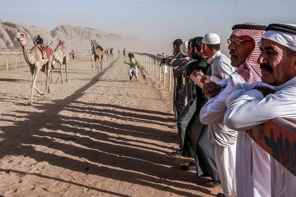 Les &quot;Camel races&quot; se déroulent une à deux fois par an dans le village de Disah. - Sputnik Afrique