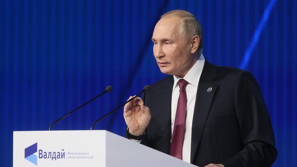 Vladimir Poutine au club de discussion Valdaï 2022 - Sputnik Afrique
