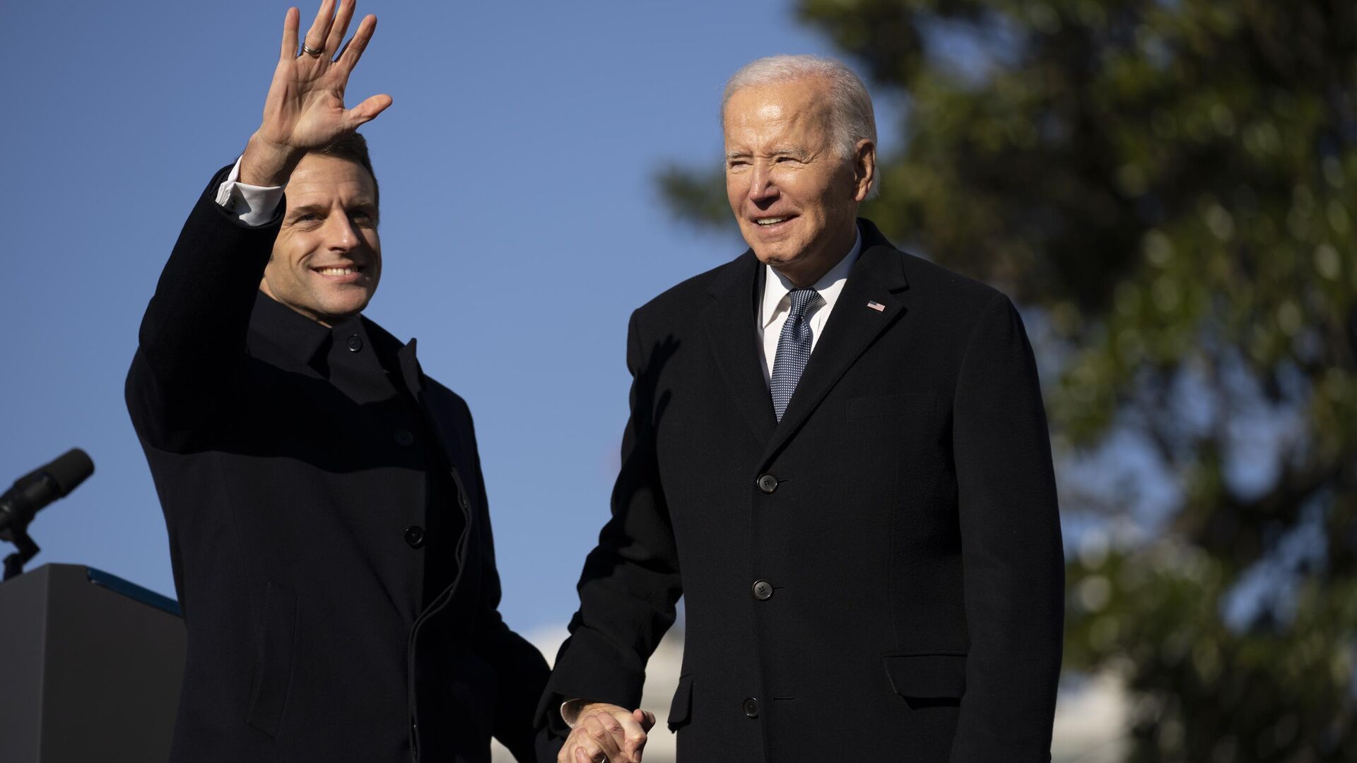 Biden et Macron à Washington - Sputnik Afrique, 1920, 02.12.2022