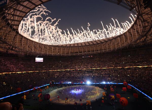 La cérémonie de clôture du Mondial 2022 avant le début du match final entre les équipes nationales d&#x27;Argentine et de France. - Sputnik Afrique