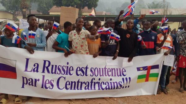 La marche de soutien au chef de la Maison russe Dmitri Sytyi à Bangui - Sputnik Afrique