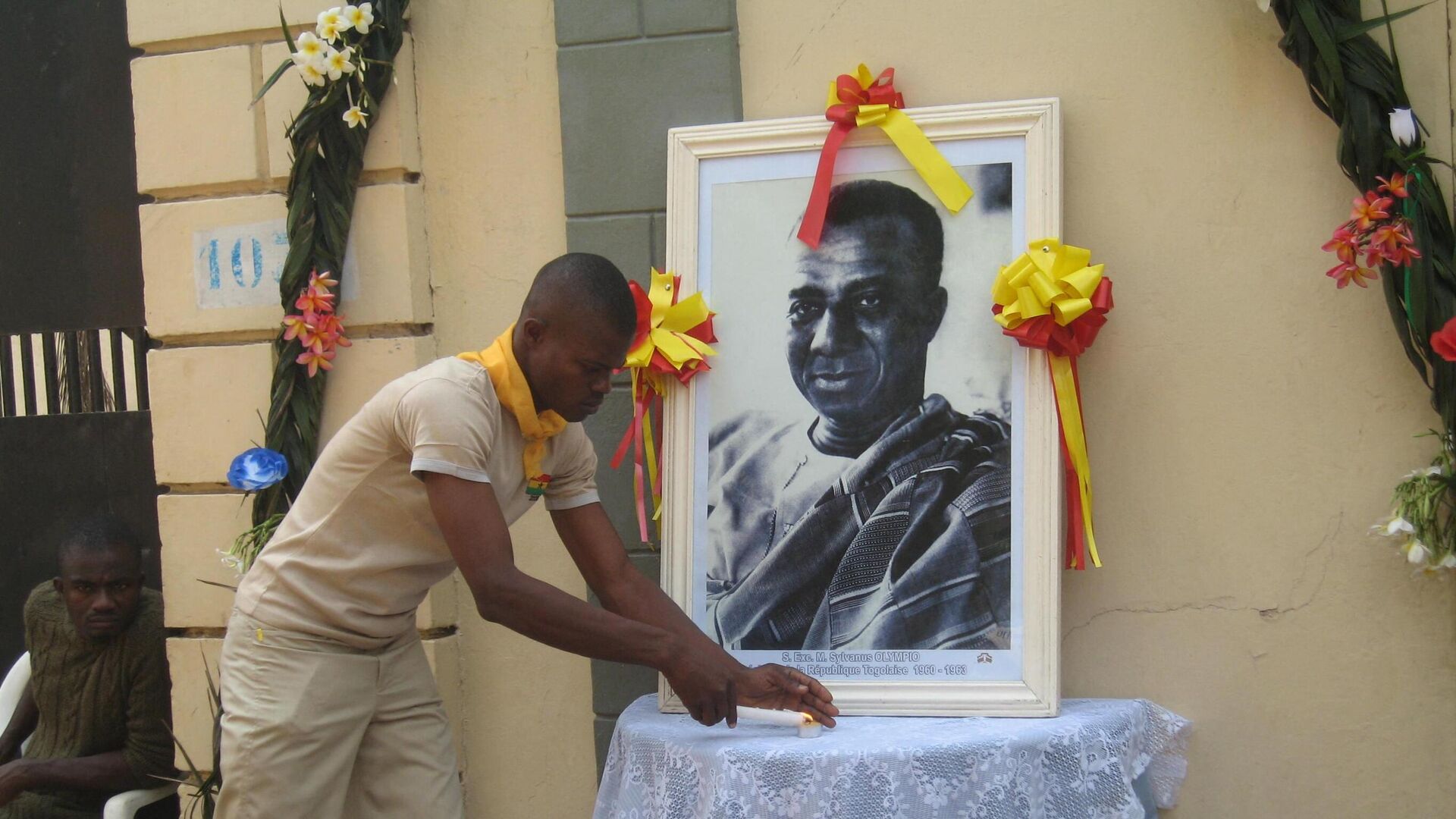 Commémoration du décès de Sylvanus Olympio, le 13 janvier 2008, sur le lieu de son meurtre à Lomé, au Togo - Sputnik Afrique, 1920, 13.01.2023