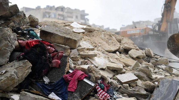 Conséquences du séisme du 6 février 2023 à Alep, en Syrie (archive photo) - Sputnik Afrique