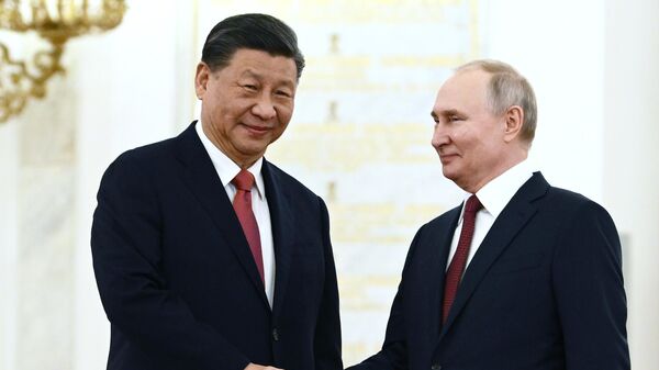 Entrevue de Xi Jinping et Vladimir Poutine le 21 mars 2023 à Moscou - Sputnik Afrique