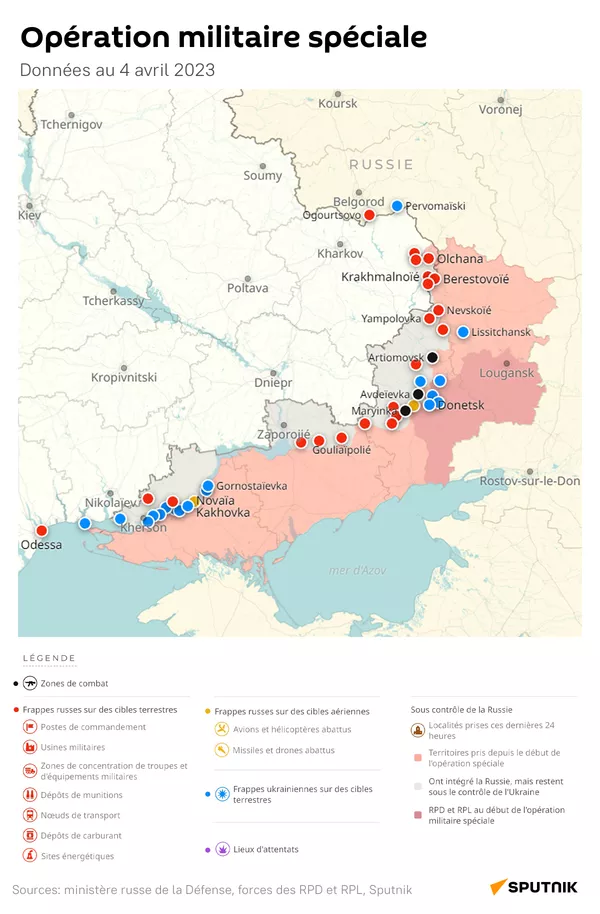 Op&eacute;ration militaire sp&eacute;ciale, donn&eacute;es au 4 avril 2023 - Sputnik Afrique