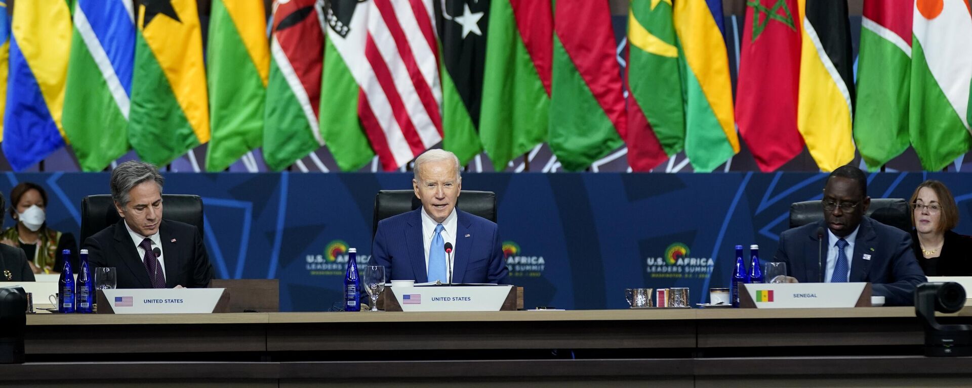President Joe Biden speaks as he participates in the U.S.-Africa Summit Leaders Session on partnering on the African Union's Agenda 2063 - Sputnik Africa, 1920, 29.04.2024