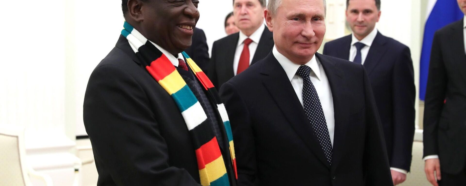 Zimbabwe's president Emmerson Mnangagwa and Russia's president Vladimir Putin - Sputnik Africa, 1920, 16.04.2023