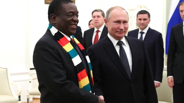 Zimbabwe's president Emmerson Mnangagwa and Russia's president Vladimir Putin - Sputnik Africa