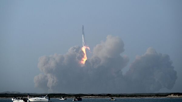 Le lancement de Starship de SpaceX, au Texas, le 20 avril 2023 - Sputnik Africa
