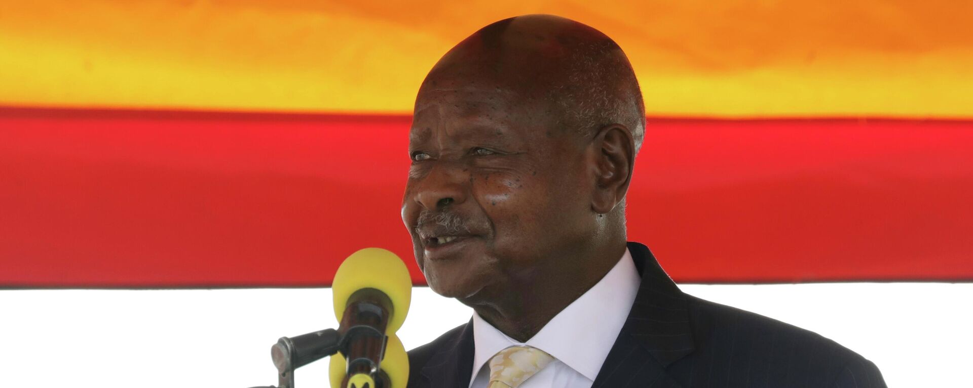 Ugandan President Yoweri Museveni speaks, during the 60th Independence Anniversary Celebrations, in Kololo, Uganda, Sunday Oct. 9, 2022.  - Sputnik Africa, 1920, 29.05.2023